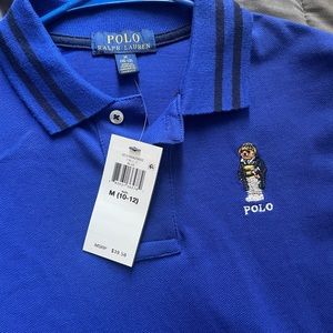 Polo Bear Polo Shirt Ralph Lauren Big Boys Size Medium 10-12 BRAND NEW